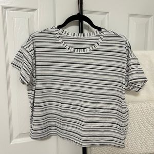Lululemon striped crop tee